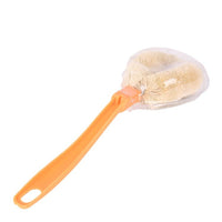 Natural Fiber Pot Brush with Coconut Palm Bristles for Non-Stick Cookware Cleaning