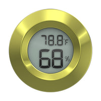 Round Embedded Digital Thermometer Hygrometer for Cigar Humidors and Reptile Terrariums
