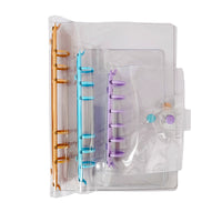 Colorful PVC Transparent Loose-Leaf Notebook Cover with Buckle Closure for A5/A6/A7 Inserts