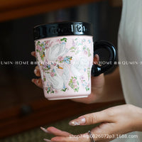 Creative Ceramic Swan Mug with Lid and Infuser, Gift Box Option, for Tea, Coffee, Milk
