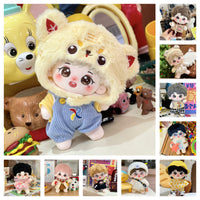 Cotton Doll Clothes Set for 20cm Dolls, Suits, Sweaters, Scarves, and Rompers
