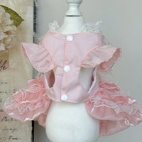Pet Handmade Pink Glitter Tulle Dress for Cats and Dogs