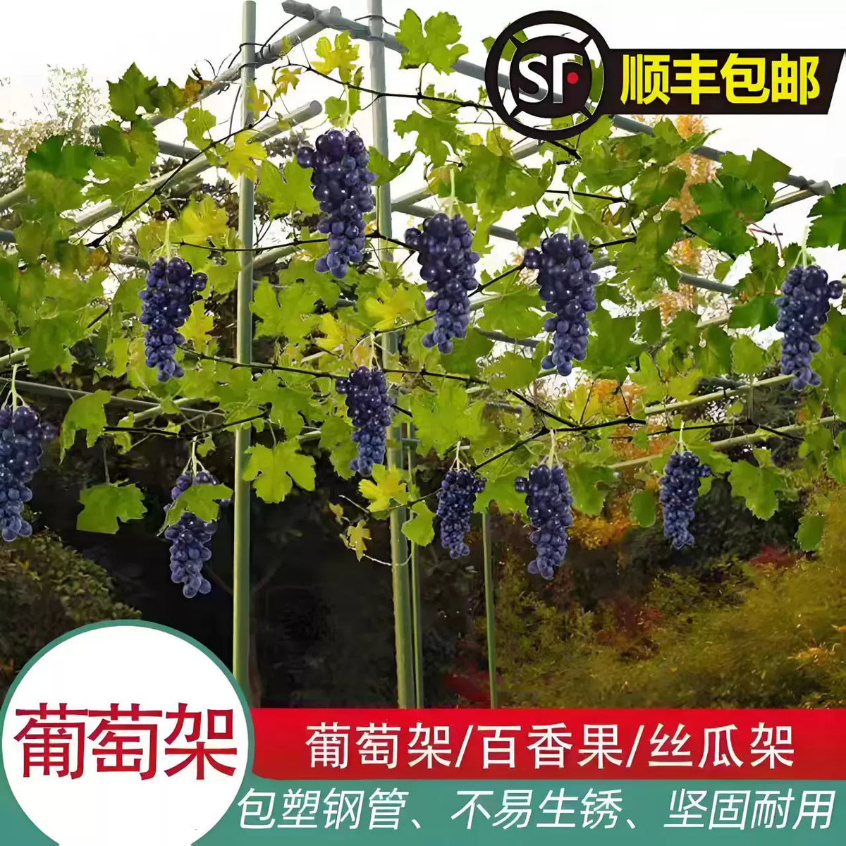 Outdoor Garden Pergola Kit Metal Arch Trellis for Climbing Plants