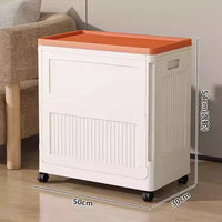 Drawer Storage Cabinet with Wheels, Plastic Toy Organizer, Bedside Table