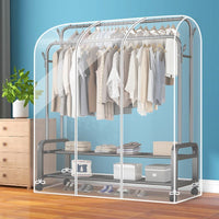 Garment Dust Cover for Clothes Rack, Transparent Moisture-proof Wardrobe Organizer for Home and Dormitory