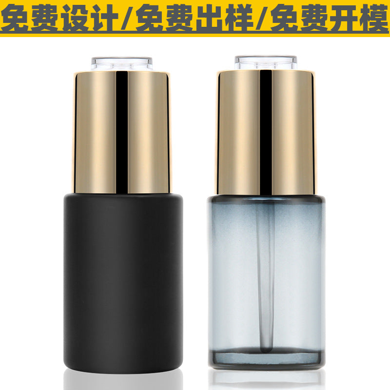 30ml Serum Glass Bottle with Rotary Self-Priming Button Dropper Cap