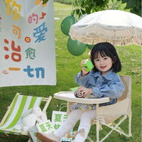 Portable Multi-functional Baby Dining Chair with Tray and Safety Harness for Outdoor Use