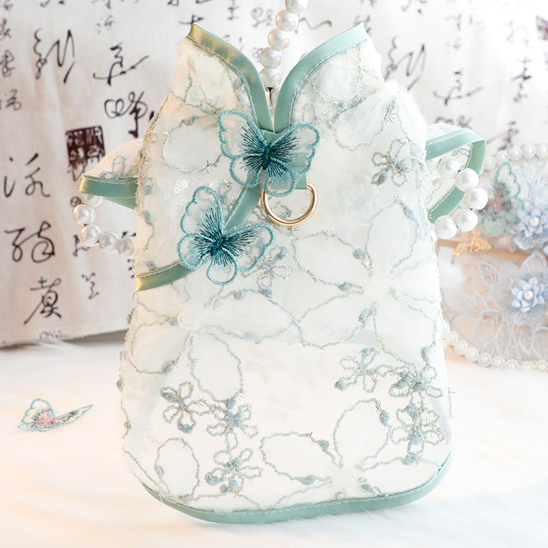Pet Dog Cat Princess Cheongsam Dress for Small Dogs