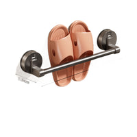 Suction Cup Wall-Mounted Slipper Rack for Bathroom, Punch-Free Storage Organizer