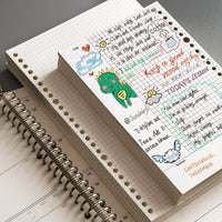 Loose Leaf Paper Refills A4 A5 B5 Cornell Grid English for 20 26 30 Ring Binders
