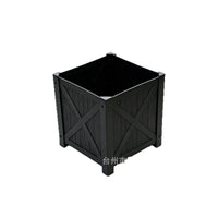 Outdoor Square Imitation Wood Planter Box PP Material