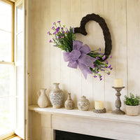 Lavender Heart Wreath for Valentine's Day and Spring Decor