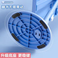 Adjustable Ergonomic Book Stand for Kids, Portable Desktop Reading Holder for Students, Document Holder with Page Clips