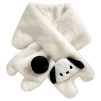 Plush Winter Scarf for Women - Solid Color Warm Neck Warmer with Cross-Over Design