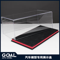 1:18 Scale Car Model Display Case Acrylic Dustproof Cover with Leather Base