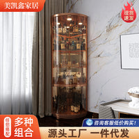 Modern Luxury Glass Door Wine Cabinet Display Rack for Living Room