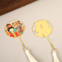 Chinese Zodiac Metal Bookmark Vintage Style Hollow Engraved Zinc Alloy Souvenir