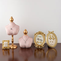 Pink Mannequin Bust Jewelry Display Stand for Necklaces and Pendants