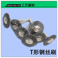 Stainless Steel Wire Brush Set for Rotary Tools - Rust Removal, Deburring, Polishing