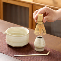 Japanese Ceramic Matcha Bowl and Whisk Holder Set for Tea Ceremony