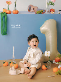 Baby Boy Gentleman Birthday Party Photography Outfit & Decoration Set