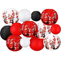 Chinese New Year Red Lanterns Set for Festive Decorations