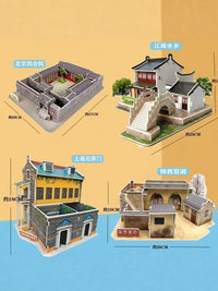 DIY 3D Puzzle Traditional Chinese Architecture Model Building Kit for Kids