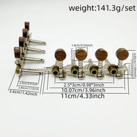 4-String 8-Hole Mandolin Tailpiece Tuning Pegs with Acacia Wood Knobs