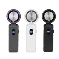 Portable Handheld Mini Fan with Digital Display, Foldable, Neck-Mounted, High-Speed Cooling, Quiet Operation