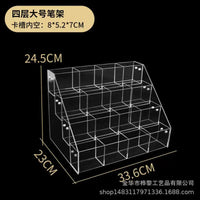 Multi-Tier Card Display Stand for Board Games and Collectibles, Large Capacity Organizer with Multiple Compartments