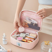 Nylon Portable Cosmetic Bag Waterproof Travel Toiletry Pouch with Cloud-like Feel