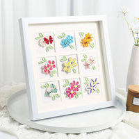 9-Grid 3D Paper Quilling DIY Kit for Kids - Creative Flower & Vegetable Designs