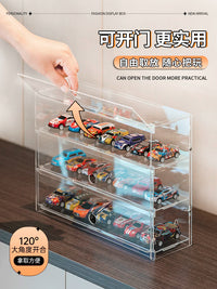 Acrylic Display Case for Diecast Model Cars, Wall Mountable Toy Car Organizer, Compatible with Tomica