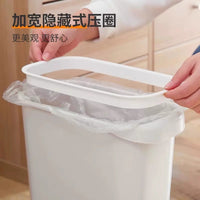 Nordic Style Slim Plastic Trash Can with Pressure Ring for Home Bathroom Kitchen