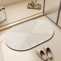 Japanese Style Diatomaceous Earth Bath Mat Quick Dry Non-Slip Absorbent Floor Mat for Bathroom Entryway