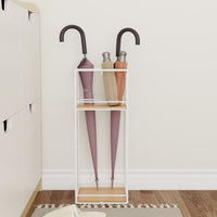 Wall-Mounted Umbrella Storage Rack with Drip Tray for Home Entryway