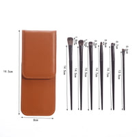 6-Piece Portable Eye Makeup Brush Set with Travel Pouch