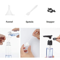 Travel Leak-Proof Dispenser Bottle Set for Shampoo, Lotion, and Cosmetics
