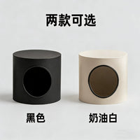 Carbon Steel Cat Cave Ottoman with Breathable Cushion, Durable Round Pet Bed Furniture