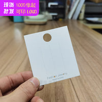 Colorful Paper Card Head DIY Hair Clip Packaging White Simple Square Card Tag Pearl Jewelry Card Wholesale