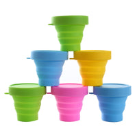 Creative Collapsible Silicone Travel Cup - Portable Mini Folding Mug for Outdoor Activities, Mouthwash, and Toothbrush Storage