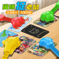 Cat and Mouse Board Game Card Set for Kids, Interactive Educational Toy for Ages 6+