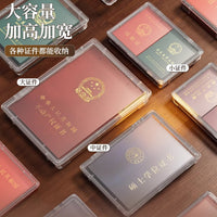 Transparent Document Storage Box for Certificates and Files, Moisture-Proof Plastic Organizer