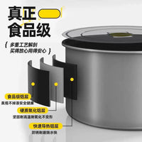 Outdoor Camping Cookware Set with Kettle and Frying Pan, Portable Picnic Cooking Gear