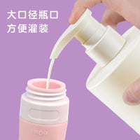 Travel Portable Silicone Dispenser Bottles for Shampoo Lotion Toiletries - 4-Pack Set