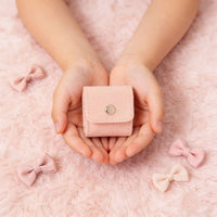 Mini Portable Microfiber Jewelry Pouch with Compartments for Rings Earrings Travel