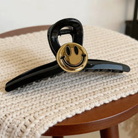 Cute Smiley Face Hair Claw Clip for Women, Large Back Head Hair Styling Shark Clip, Ins Style Trendy Hair Accessories