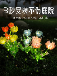 Solar Hydrangea/Lycoris Flower Garden Stake Lights Outdoor Waterproof Landscape Decorative Lawn Lamps