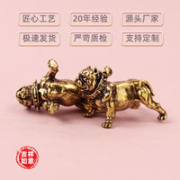 Bully Dog Figurine Ornament, Unique Copper Craft for Home Decor & Gifts