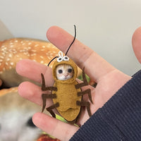 Mini Felt Doll Keychain Material Kit - Cockroach & Dorayaki Designs